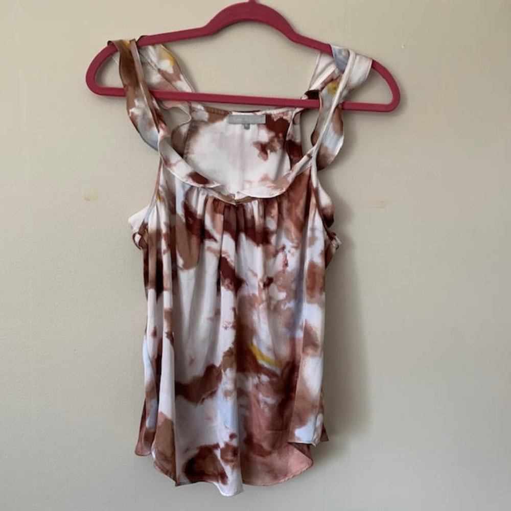 Violet & Claire cute top SZ M - brown and  white